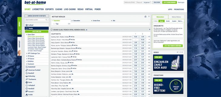 French Open Wetten bei Bet-at-home