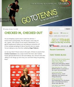 Screenshot von der Seite GotoTennisblog.com