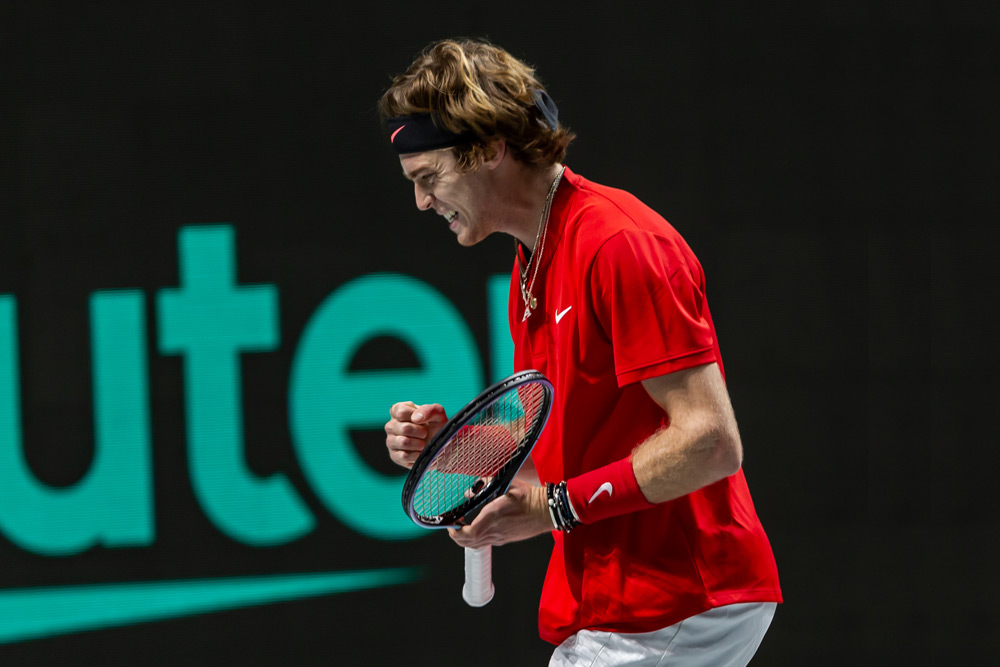 Andrey Rublev - hier beim Davis Cup im Dezember 2021.