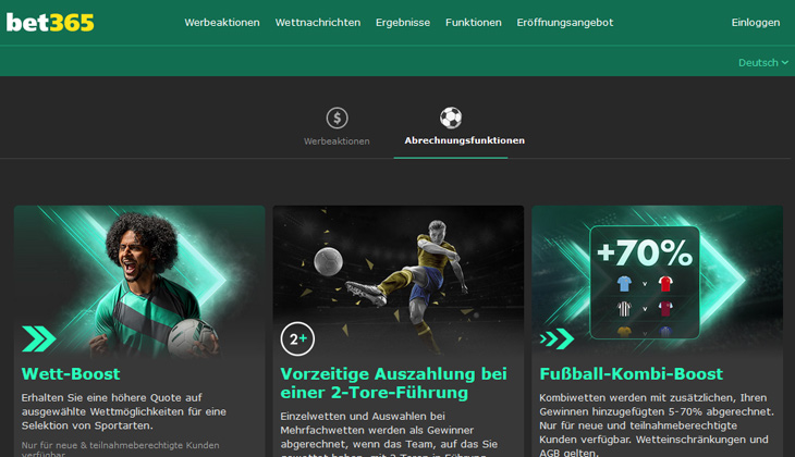 Bet365 Wettfunktionen