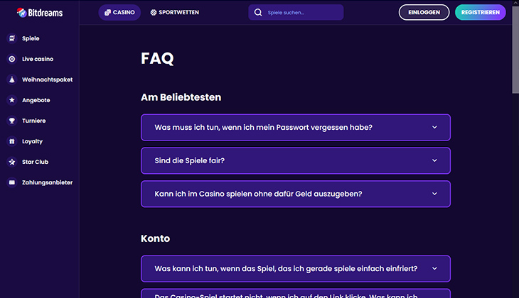 Bitdreams FAQ
