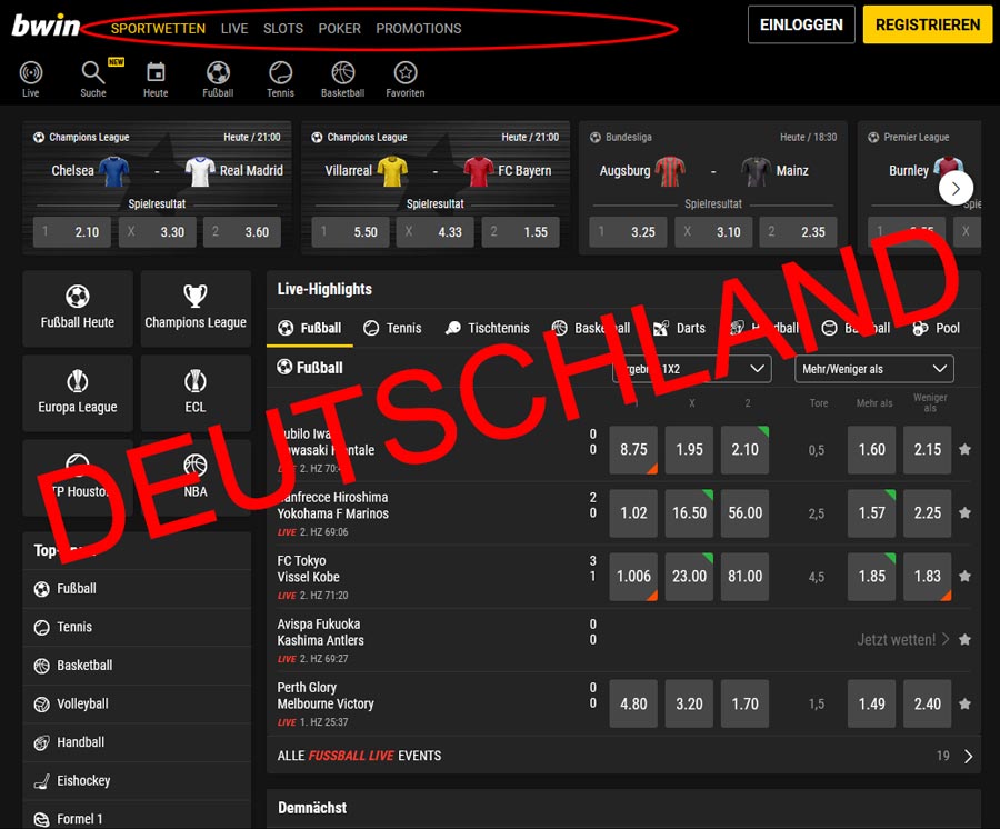 Bwin Angebot Deutschland