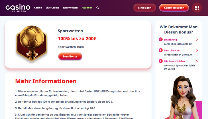 Casino Unlimited Neukundenbonus