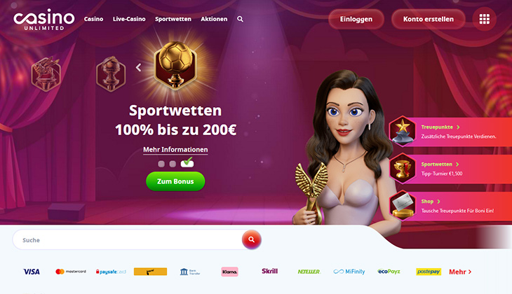 Casino Unlimited Startseite