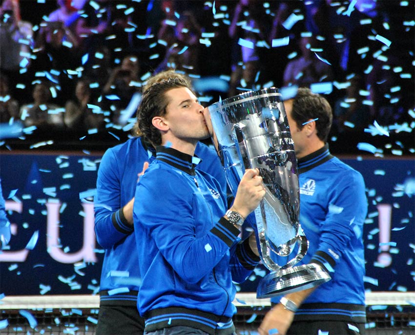 Ein Bild aus glanzvolleren Zeiten: Dominic Thiem beim Laver Cup.