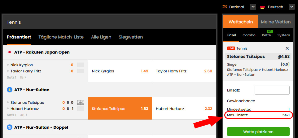 Hot.Bet Einsatzlimit
