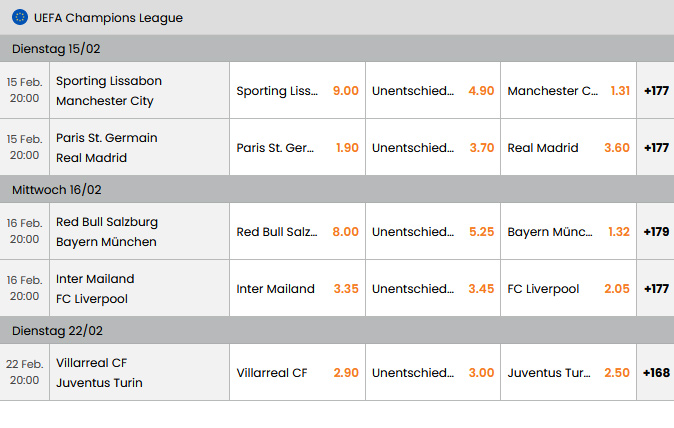 Hotbet Fussball Wetten Champions League