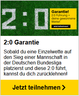 Interwetten 2:0 Garantie