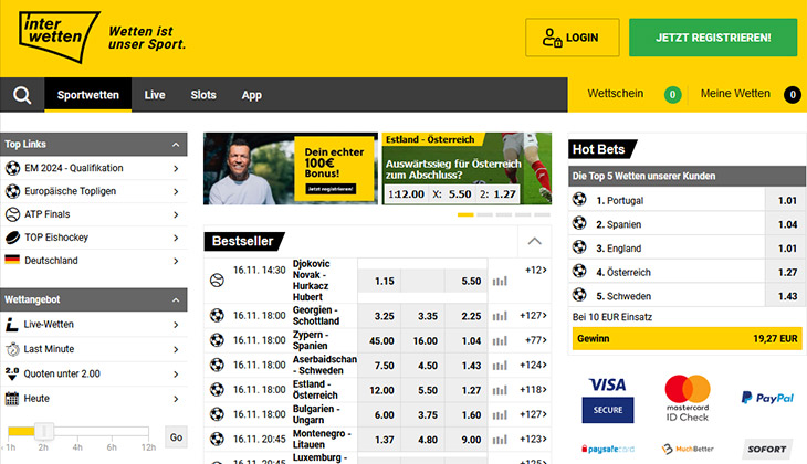 Interwetten Sportwetten Home