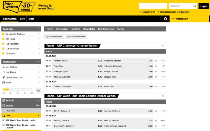 interwetten tennis wettangebot