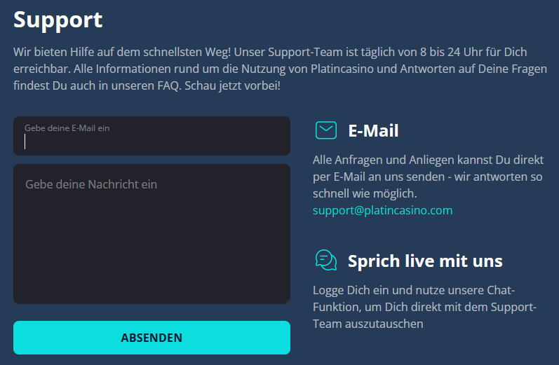 platincasino-kundendienst-kontakt