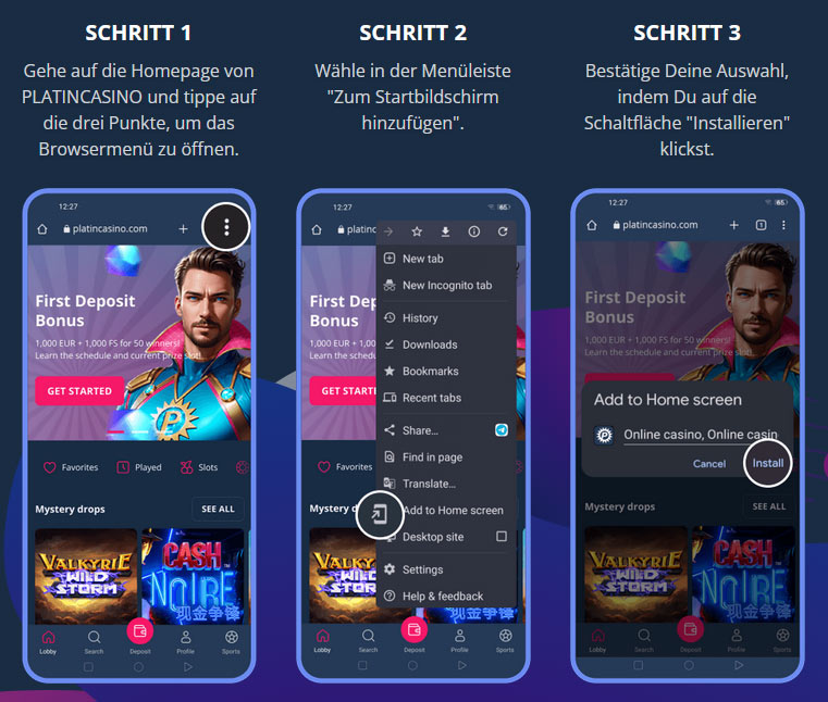 platincasino-web-app-installieren