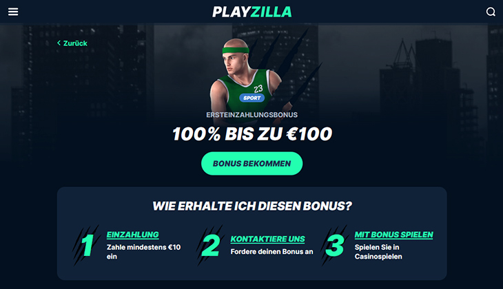 Playzilla Sportwetten Neukunden Bonus